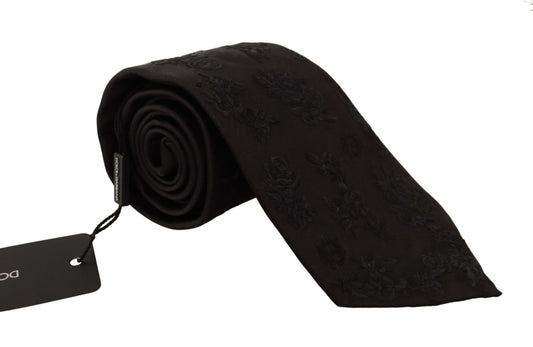 Dolce & Gabbana Elegant Black Silk Tie for the Dapper Gentleman