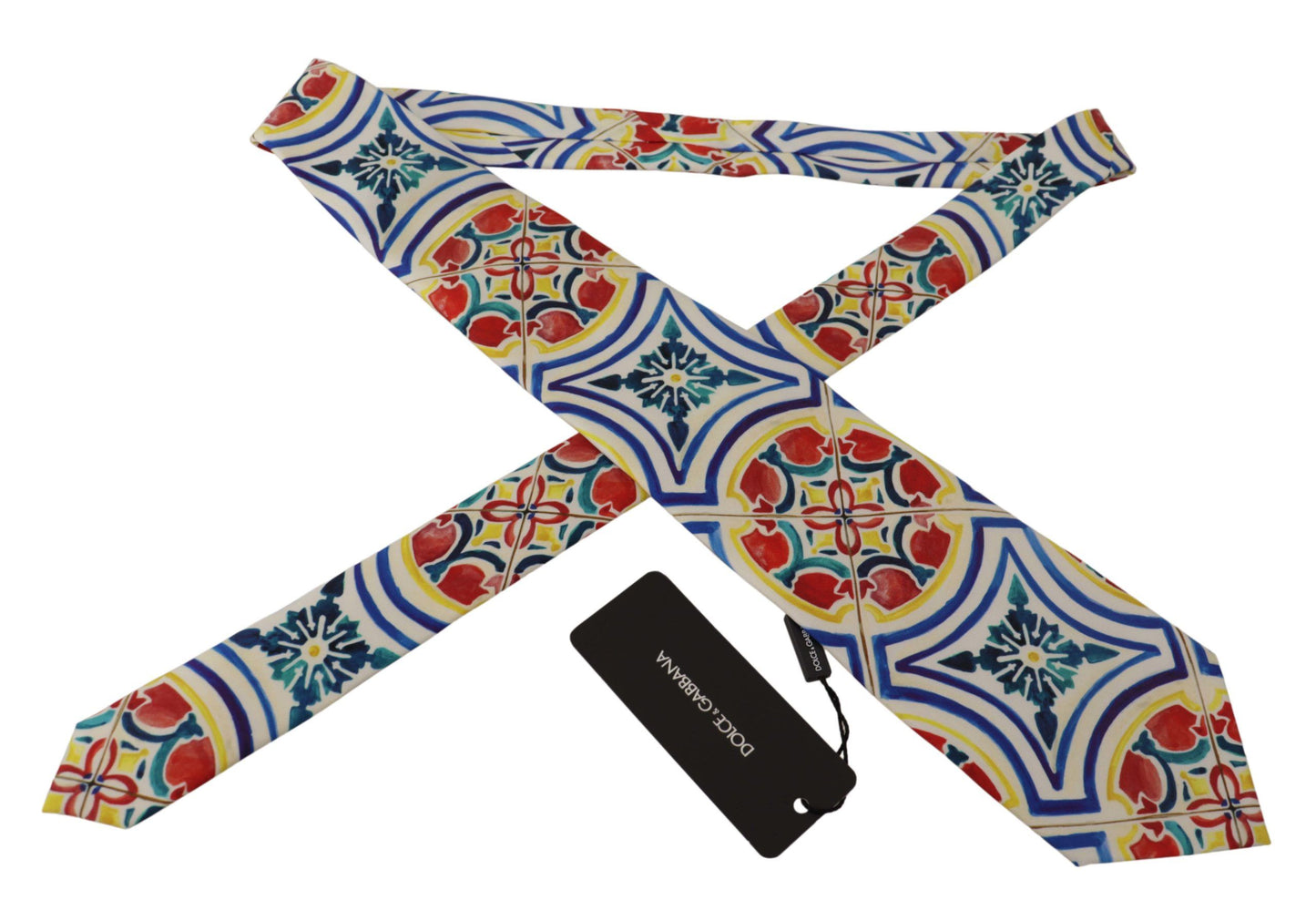 Dolce & Gabbana Elegant Silk Majolica Print Tie