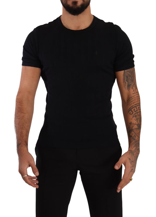 Dolce & Gabbana Elegant Black Round Neck Tee