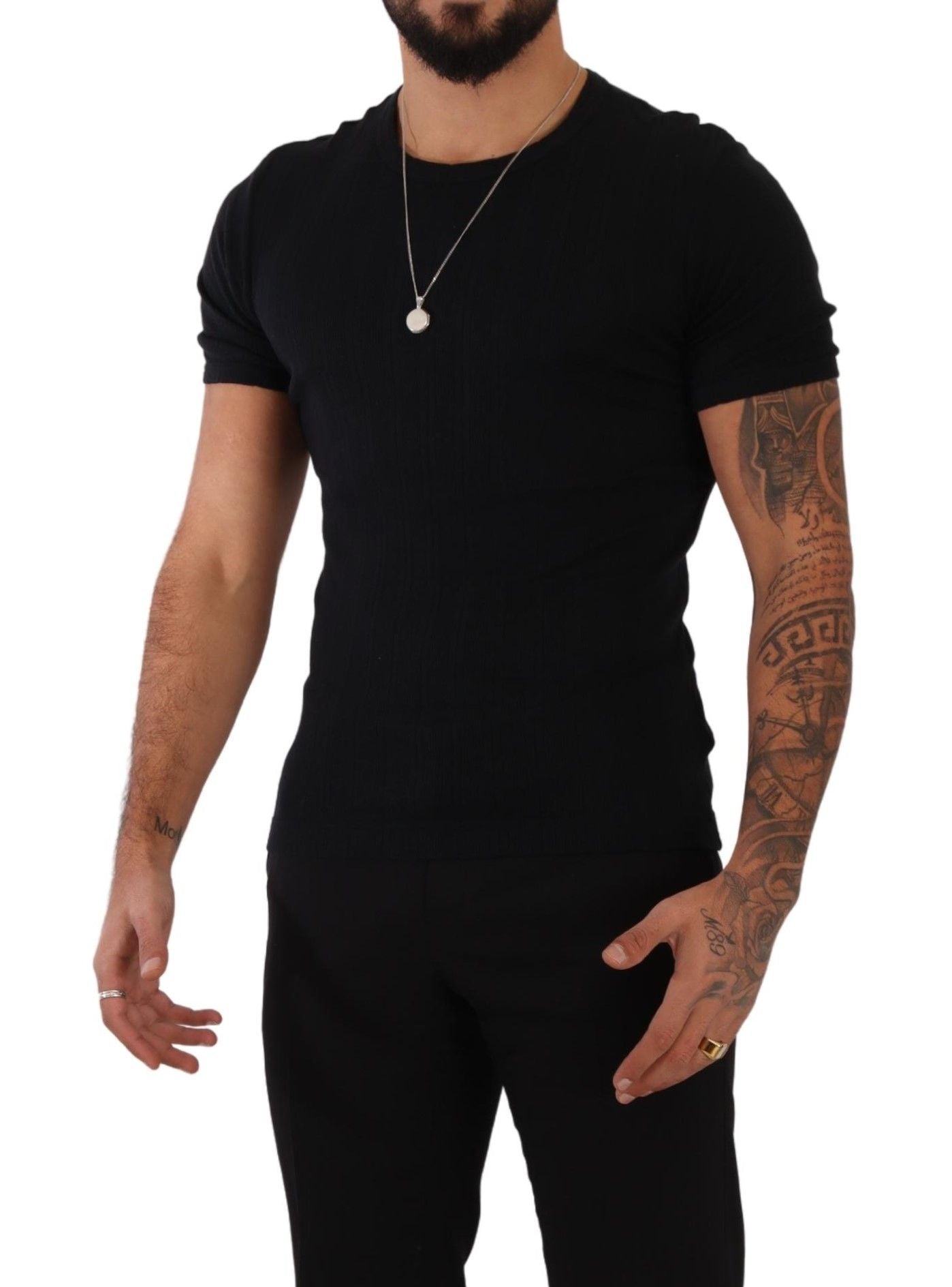 Dolce & Gabbana Elegant Black Round Neck Tee