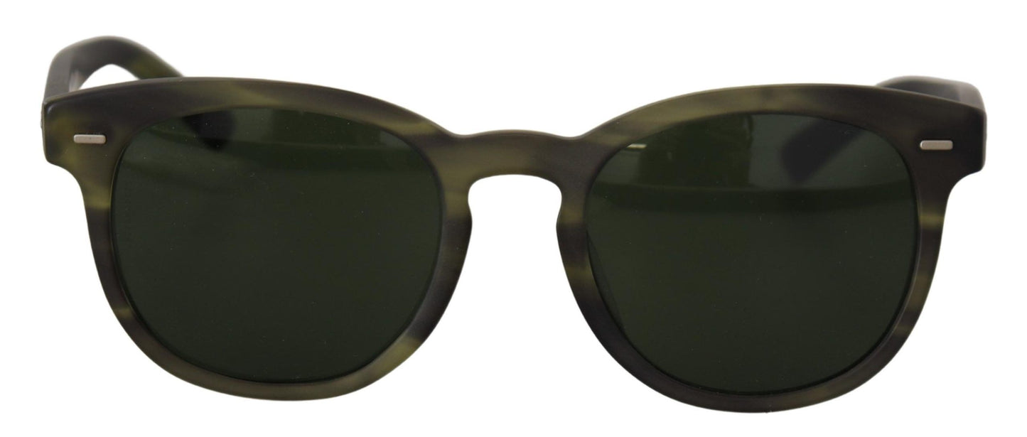 Dolce & Gabbana Chic Havana Green Designer Sunglasses