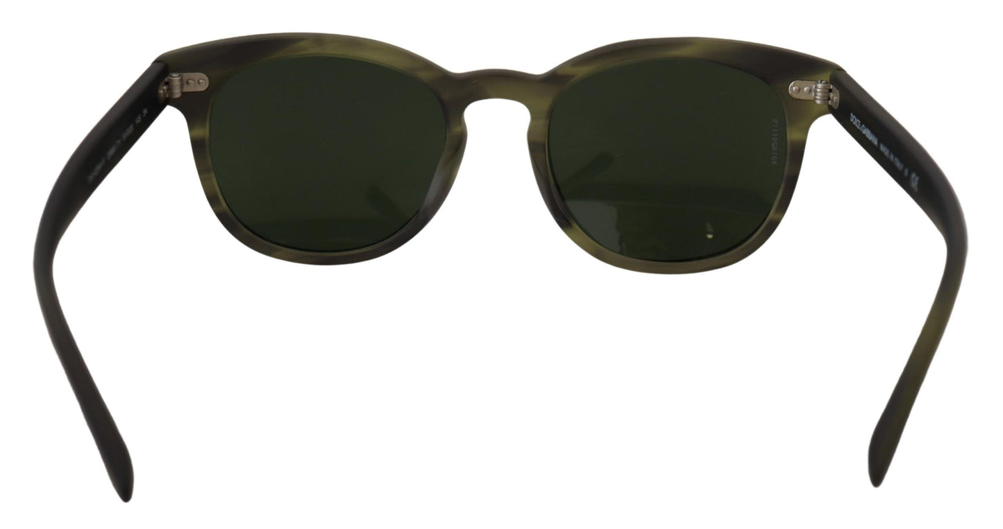 Dolce & Gabbana Chic Havana Green Designer Sunglasses