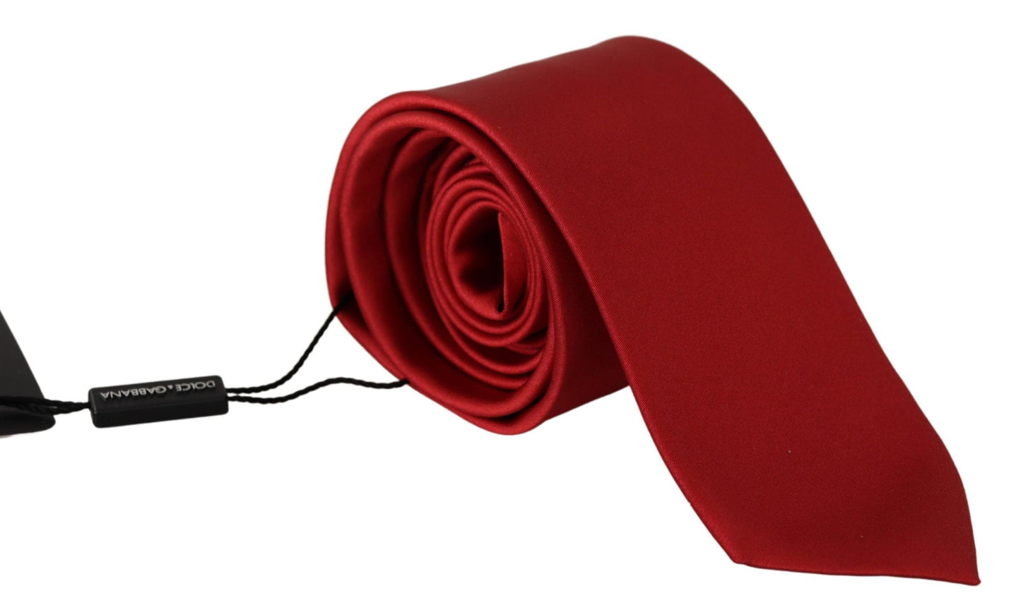 Dolce & Gabbana Elegant Red Silk Tie