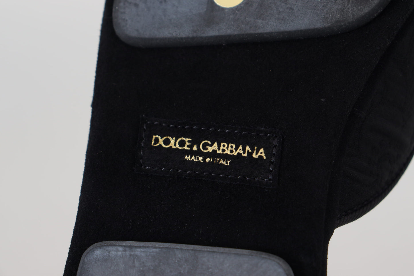 Dolce & Gabbana Opulent Embroidered Bee Crown Slides