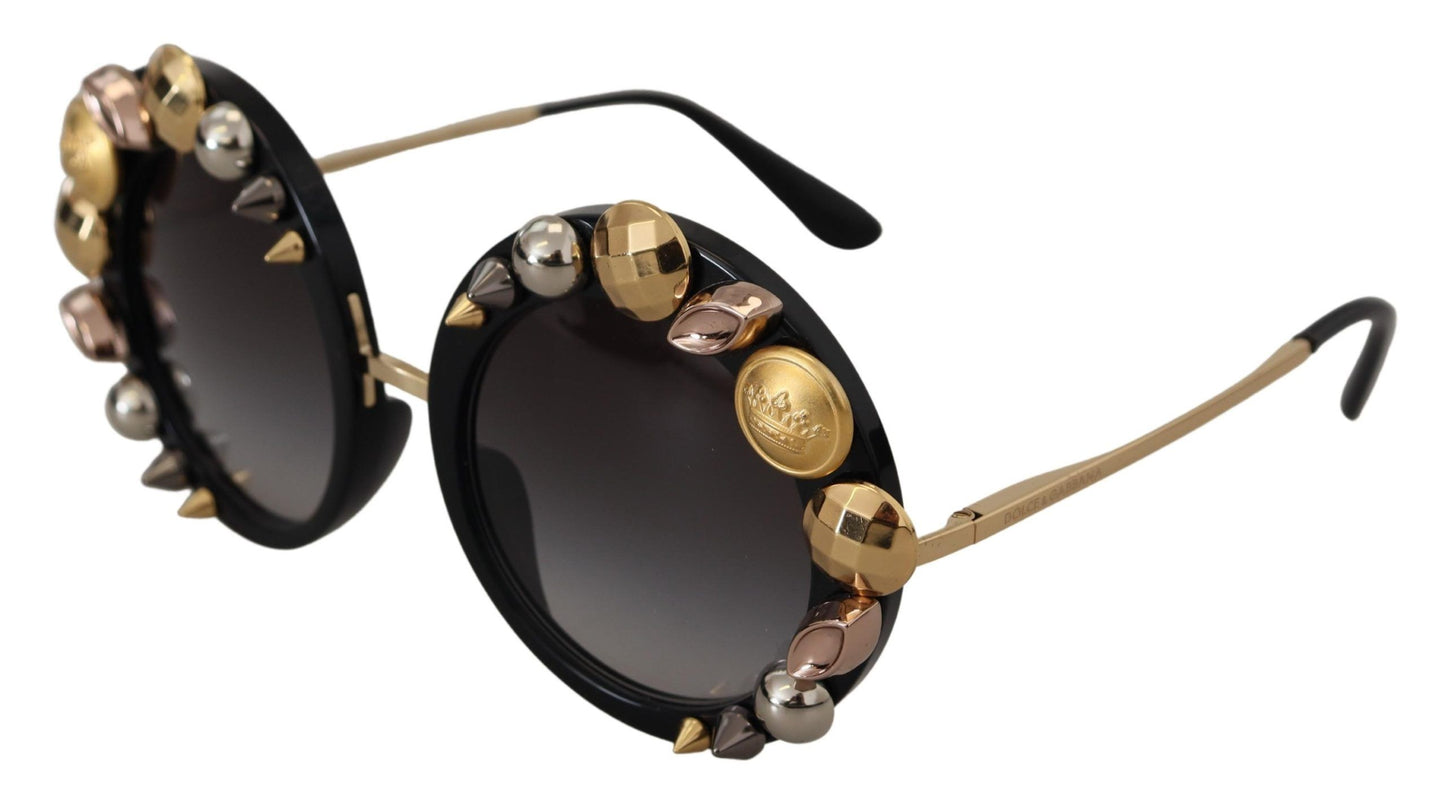 Dolce & Gabbana Elegant Round Embellished Sunglasses