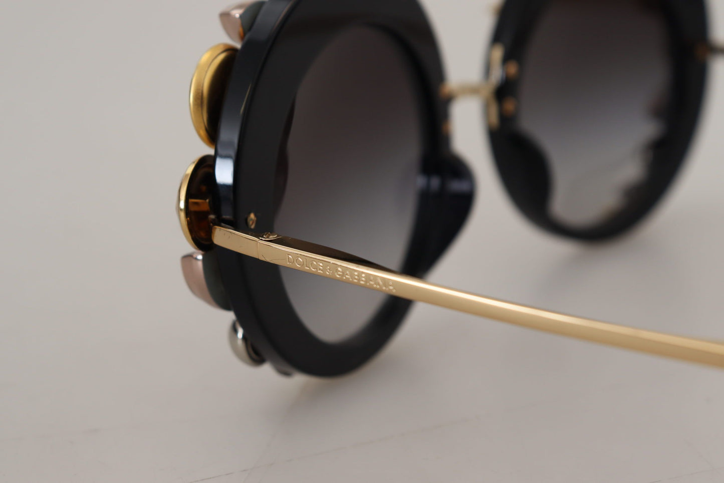 Dolce & Gabbana Elegant Round Embellished Sunglasses