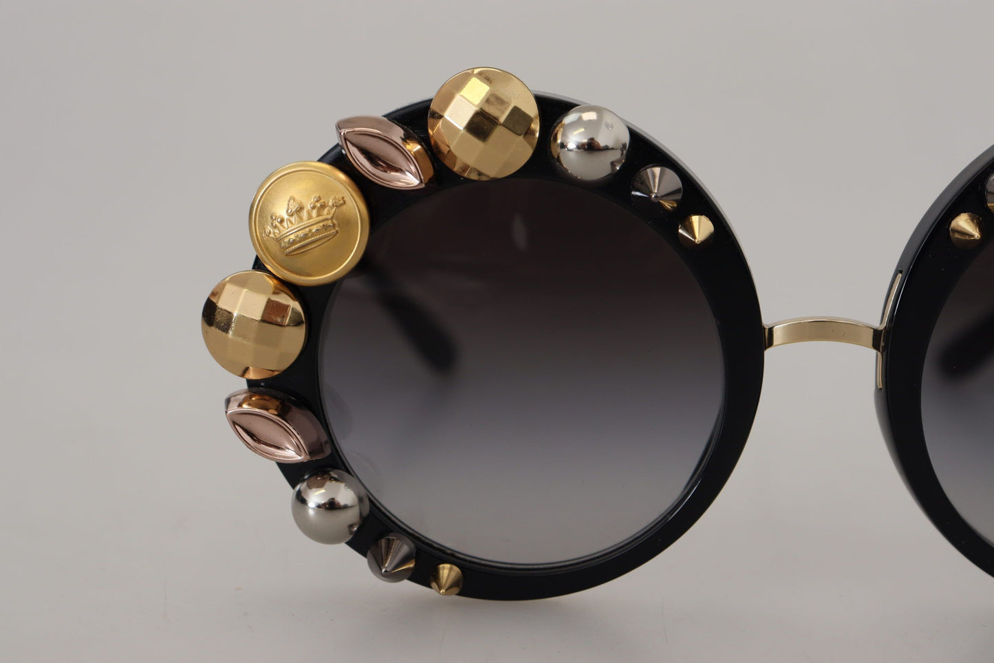 Dolce & Gabbana Elegant Round Embellished Sunglasses