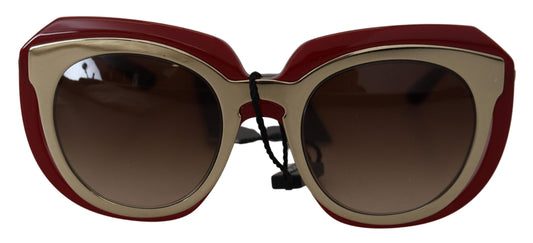 Dolce & Gabbana Elegant Red Gold-Plated Women's Sunglasses