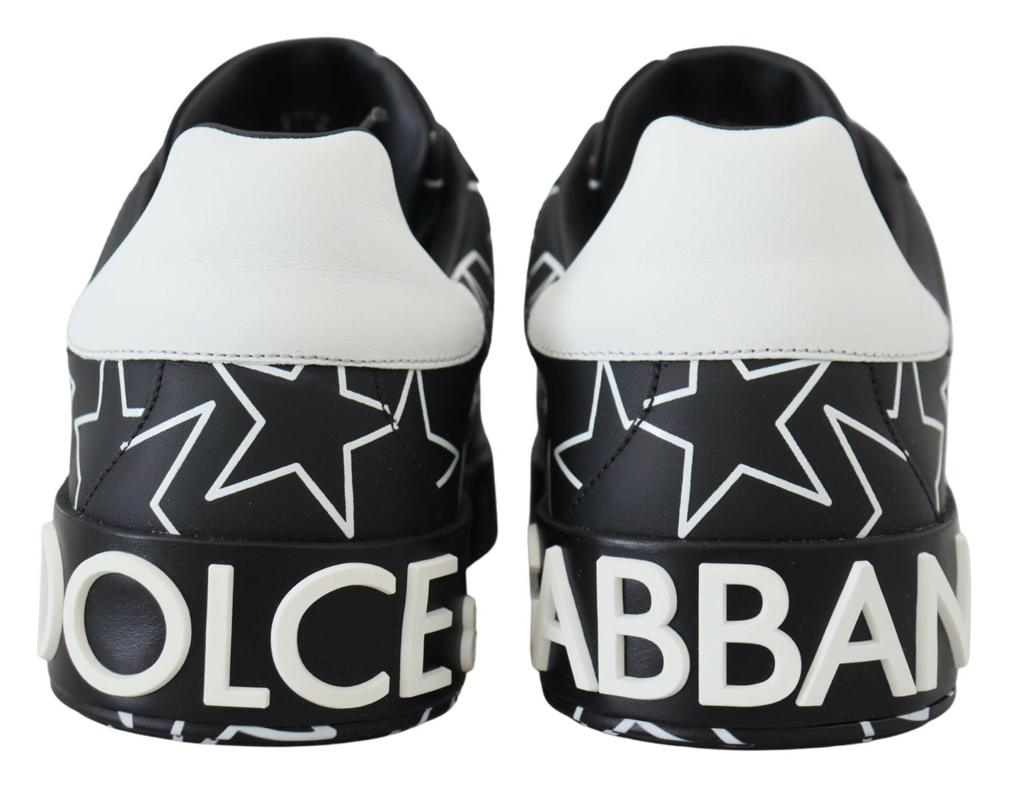 Dolce & Gabbana Star-Embellished Leather Low Top Sneakers