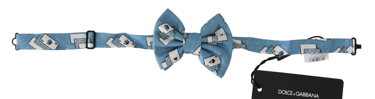 Dolce & Gabbana Elegant Silk Light Blue Bow Tie