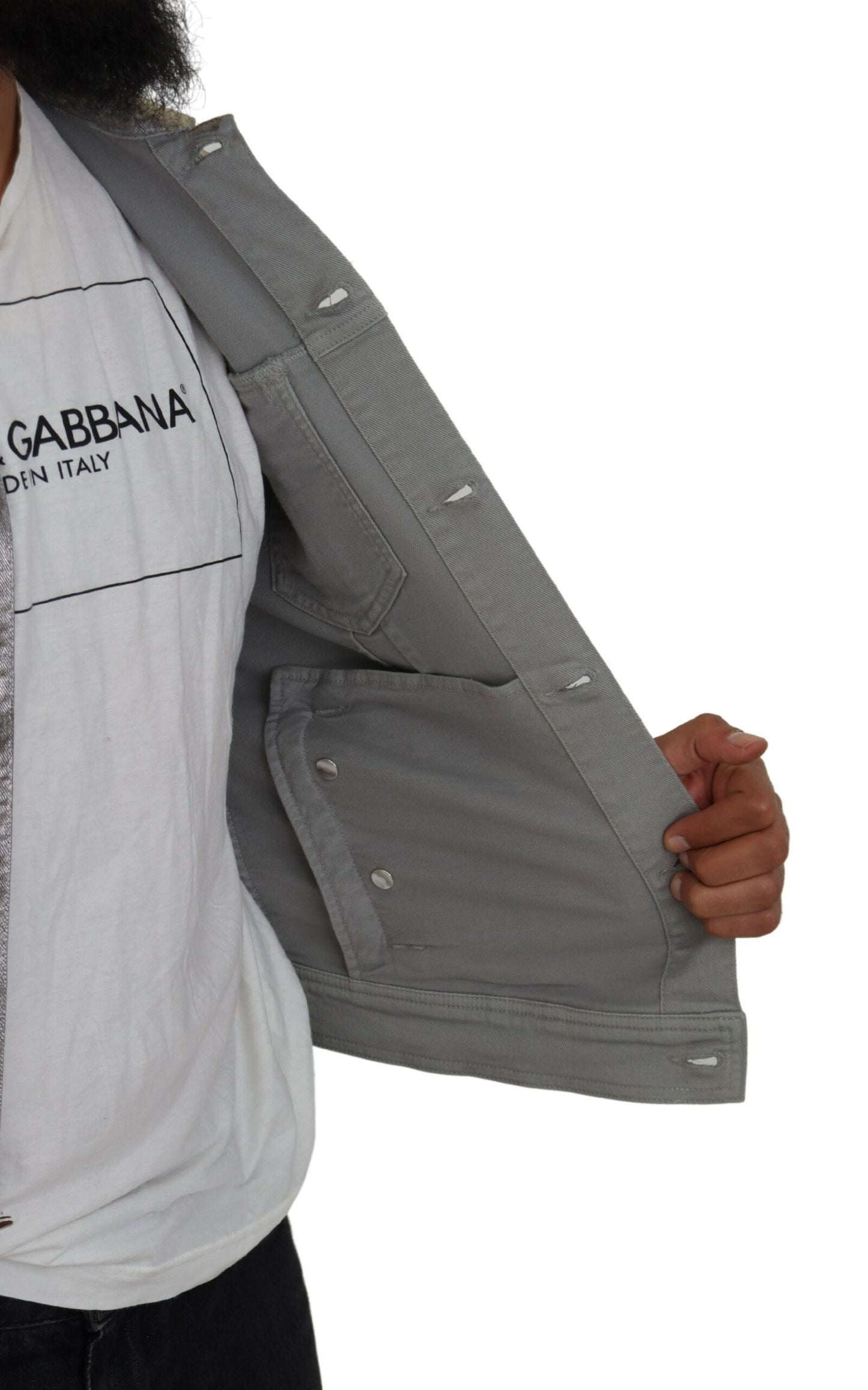 Dolce & Gabbana Elegant Gray Collared Jacket