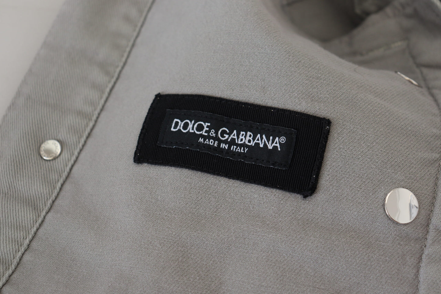 Dolce & Gabbana Elegant Gray Collared Jacket