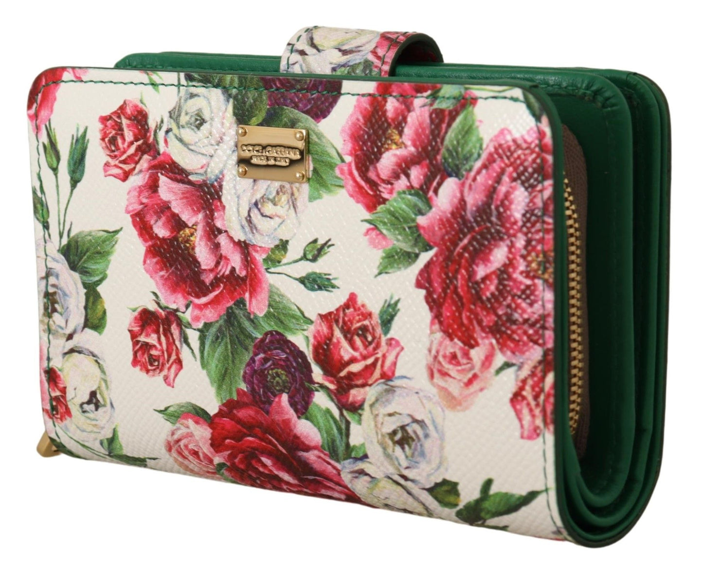 Dolce & Gabbana Multicolor Floral Leather Continental Wallet