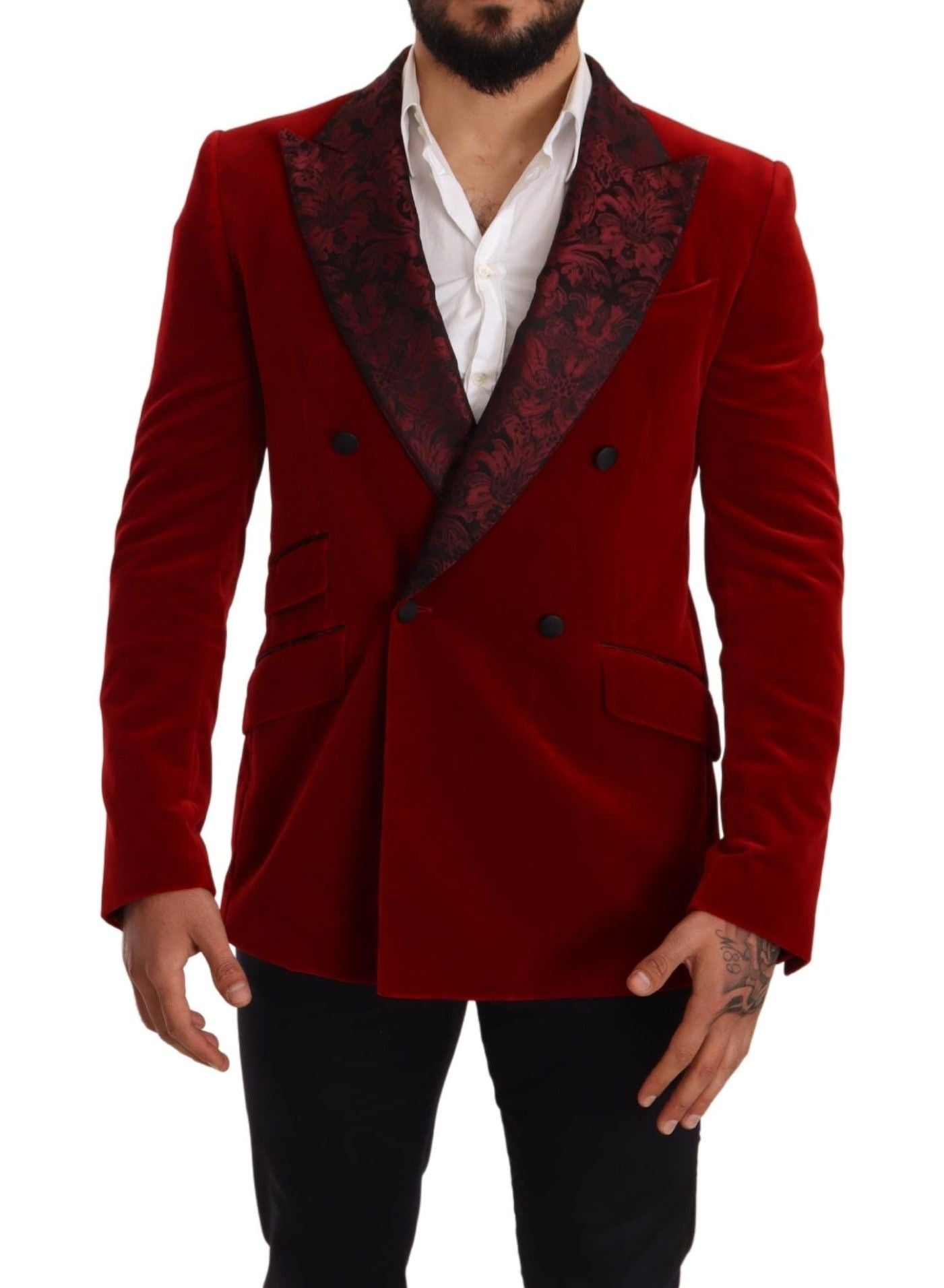 Dolce & Gabbana Elegant Double Breasted Floral Blazer