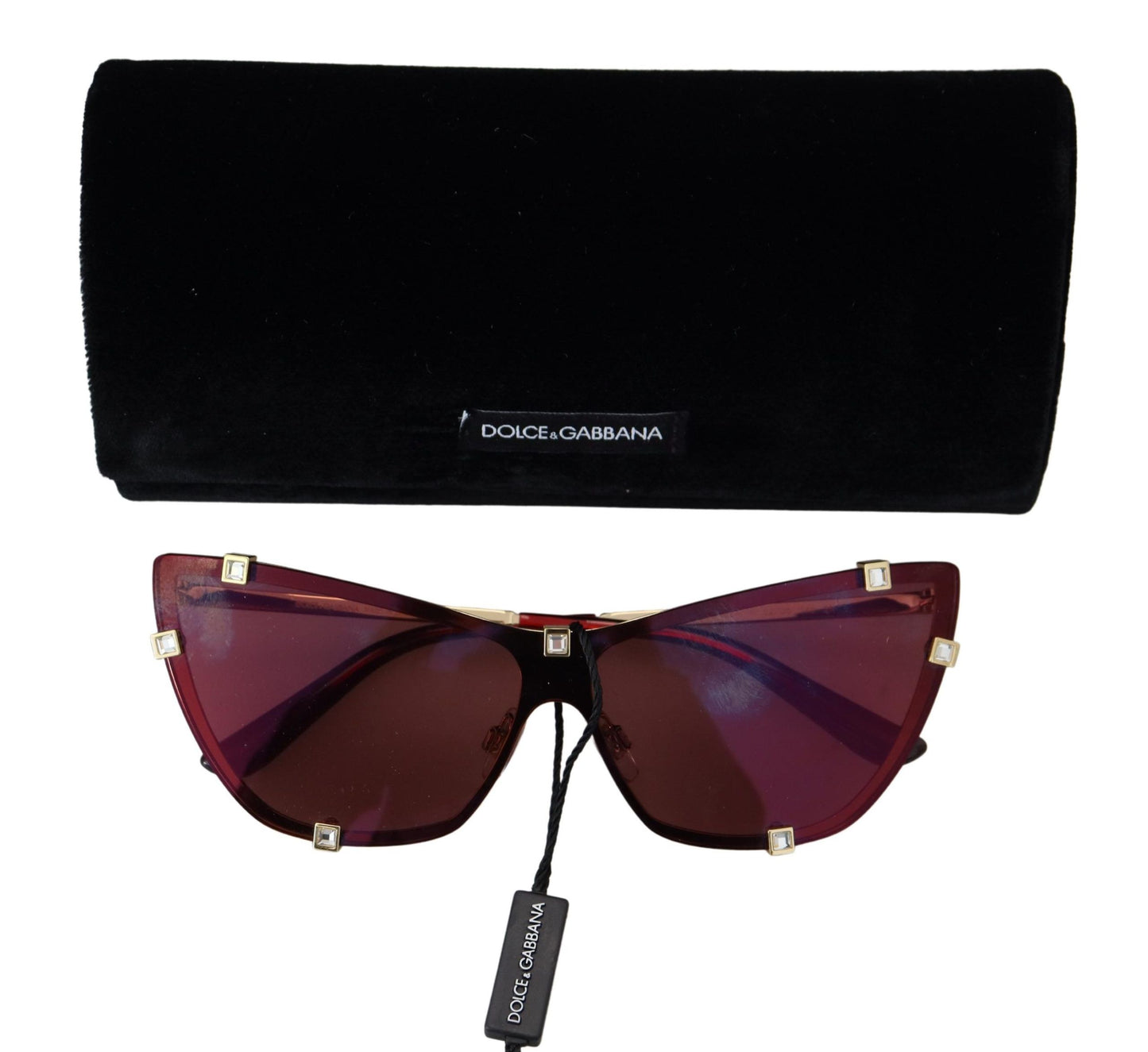 Dolce & Gabbana Elegant Cat Eye Bordeaux Sunglasses