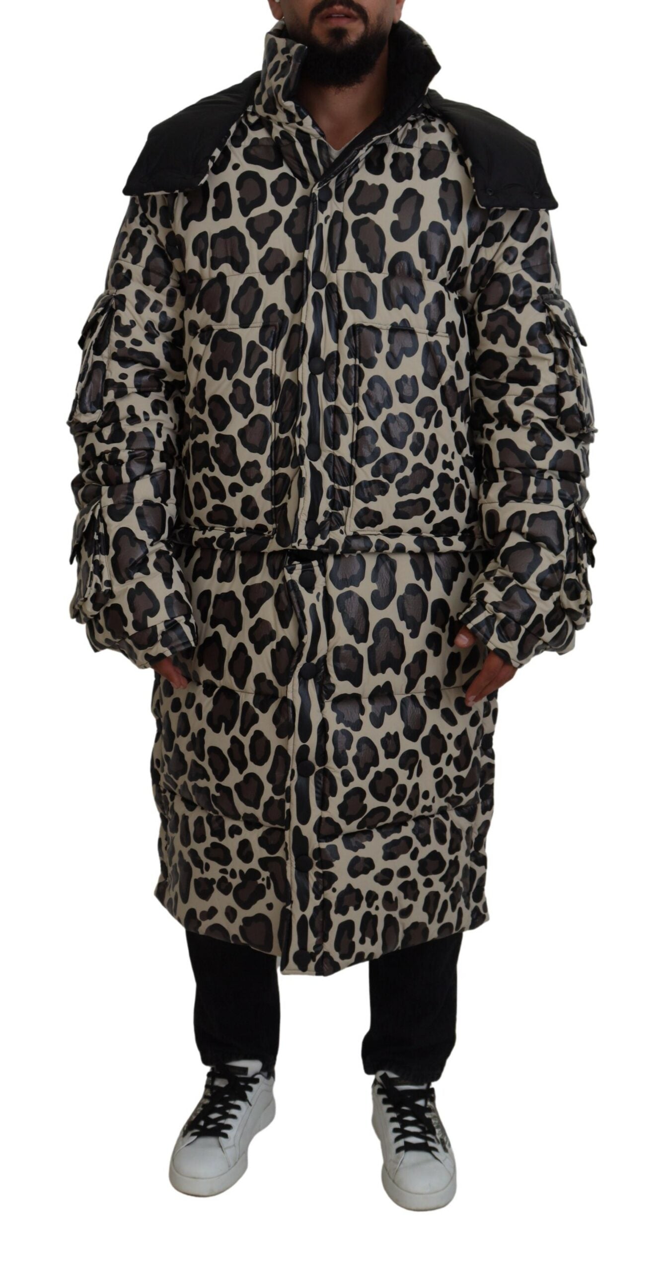 Dolce & Gabbana Opulent Leopard Print Parka Jacket