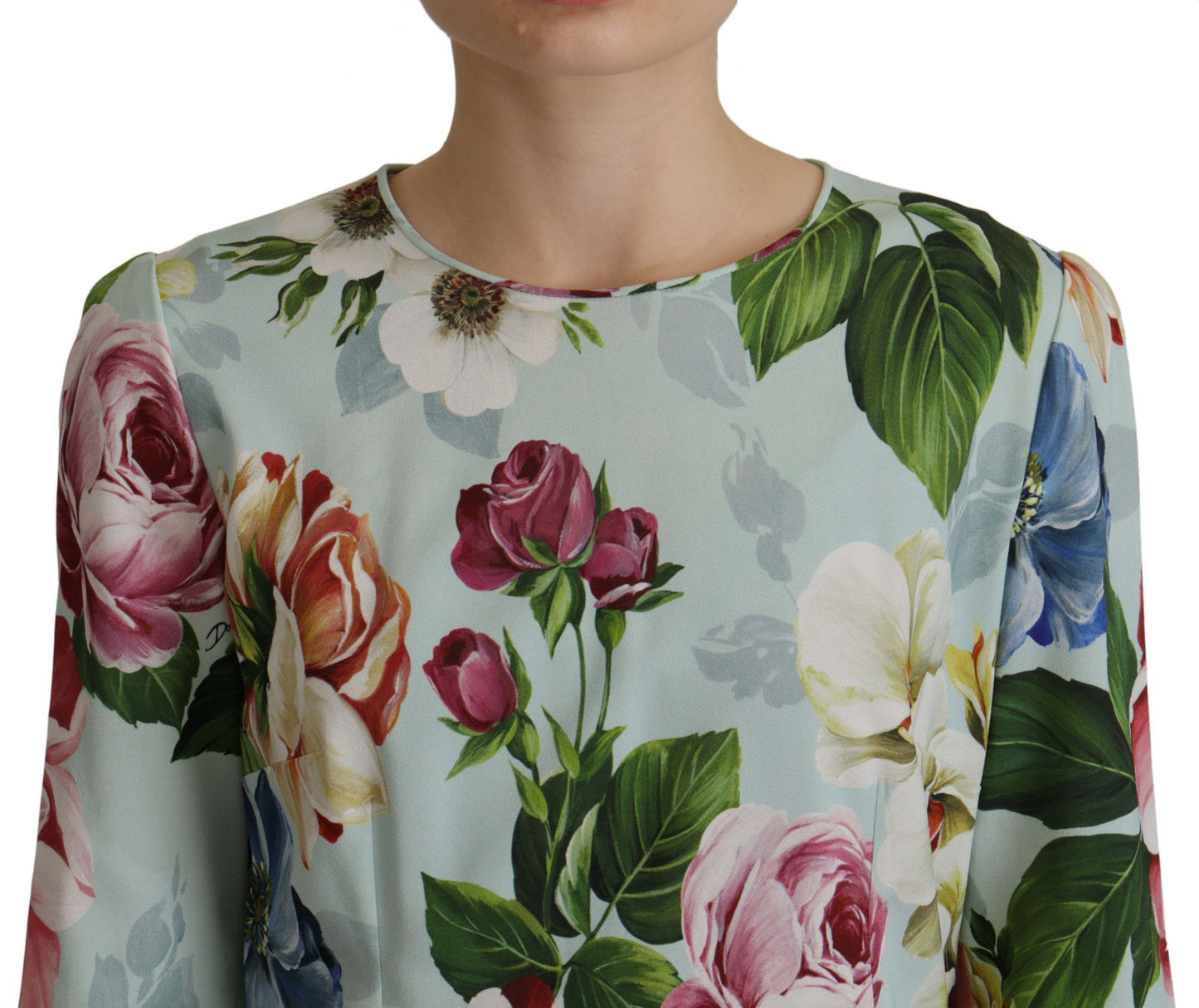 Dolce & Gabbana Floral Elegance Round Neck Blouse