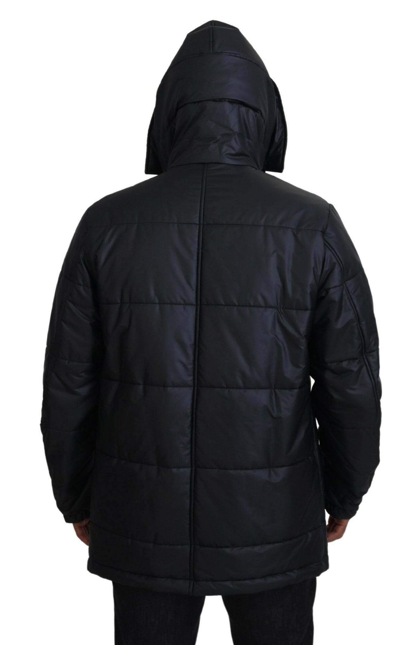 Dolce & Gabbana Chic Parka Hooded Black Jacket