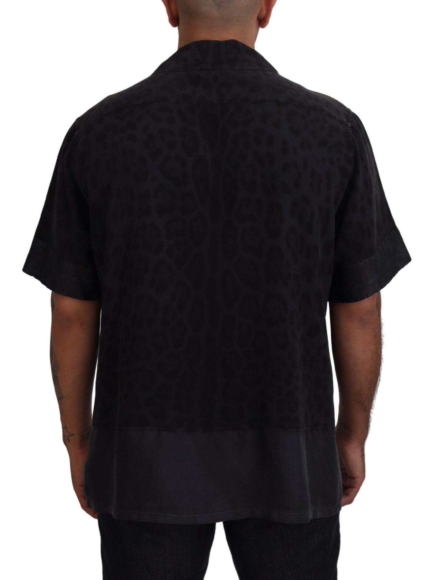 Dolce & Gabbana Elegant Silk Black Casual Shirt