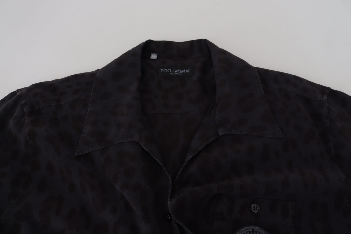 Dolce & Gabbana Elegant Silk Black Casual Shirt