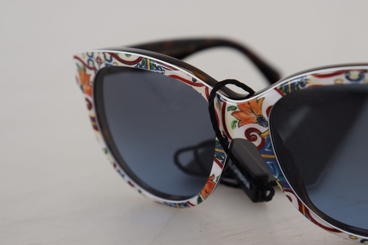 Dolce & Gabbana Elegant Round Majolica Print Sunglasses