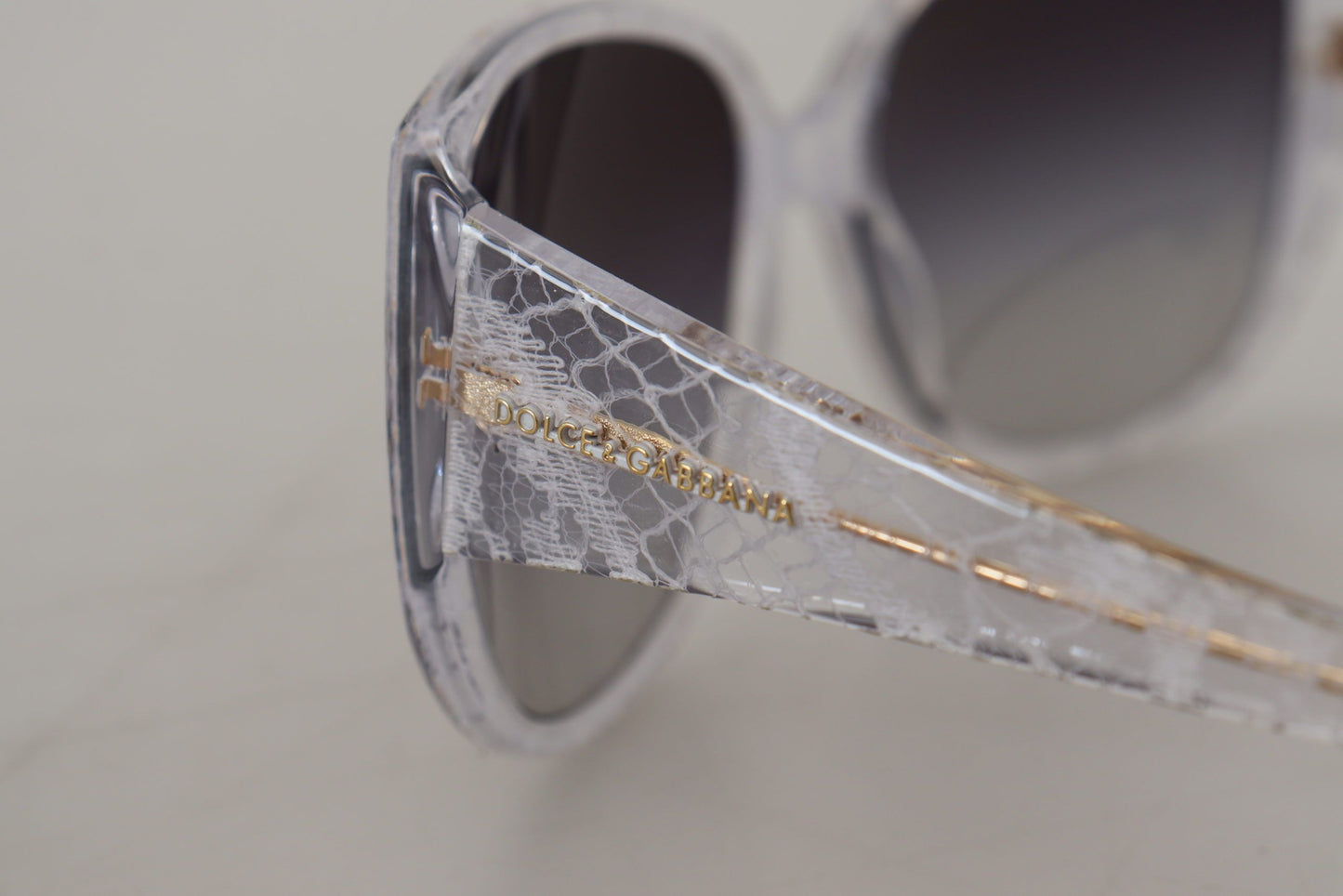 Dolce & Gabbana Chic Clear Lace-Embed Sunglasses