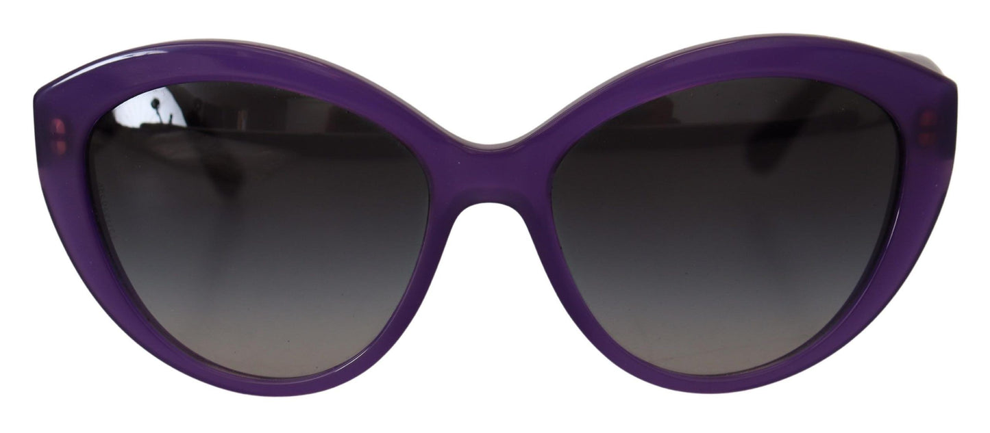 Dolce & Gabbana Chic Purple Cat-Eye Designer Sunglasses