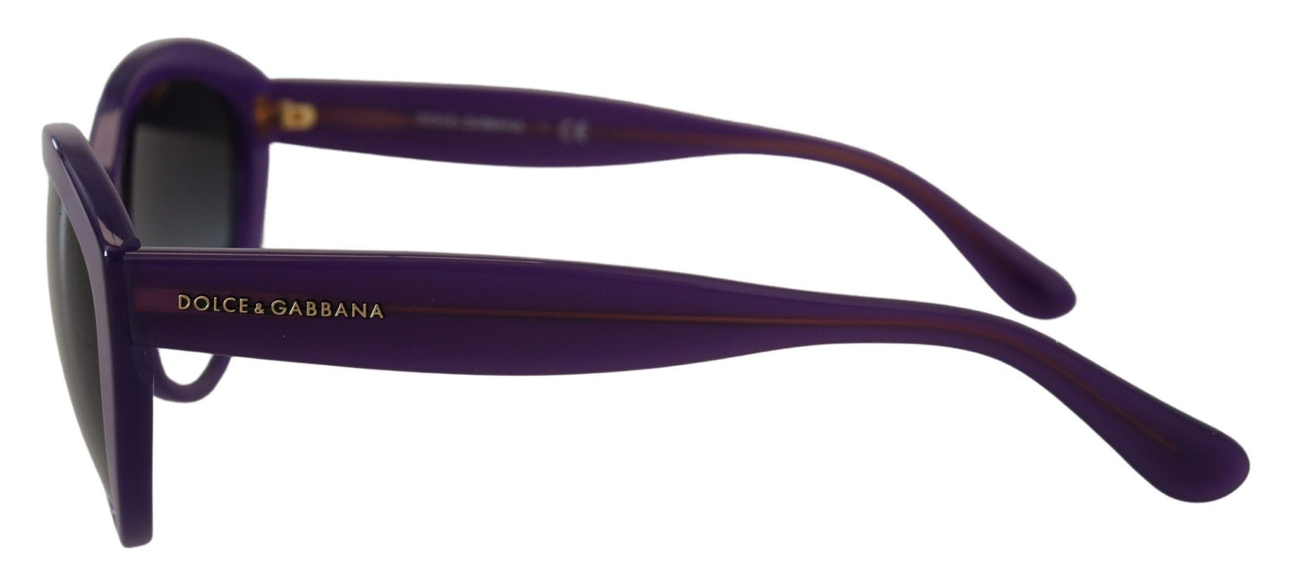 Dolce & Gabbana Chic Purple Cat-Eye Designer Sunglasses