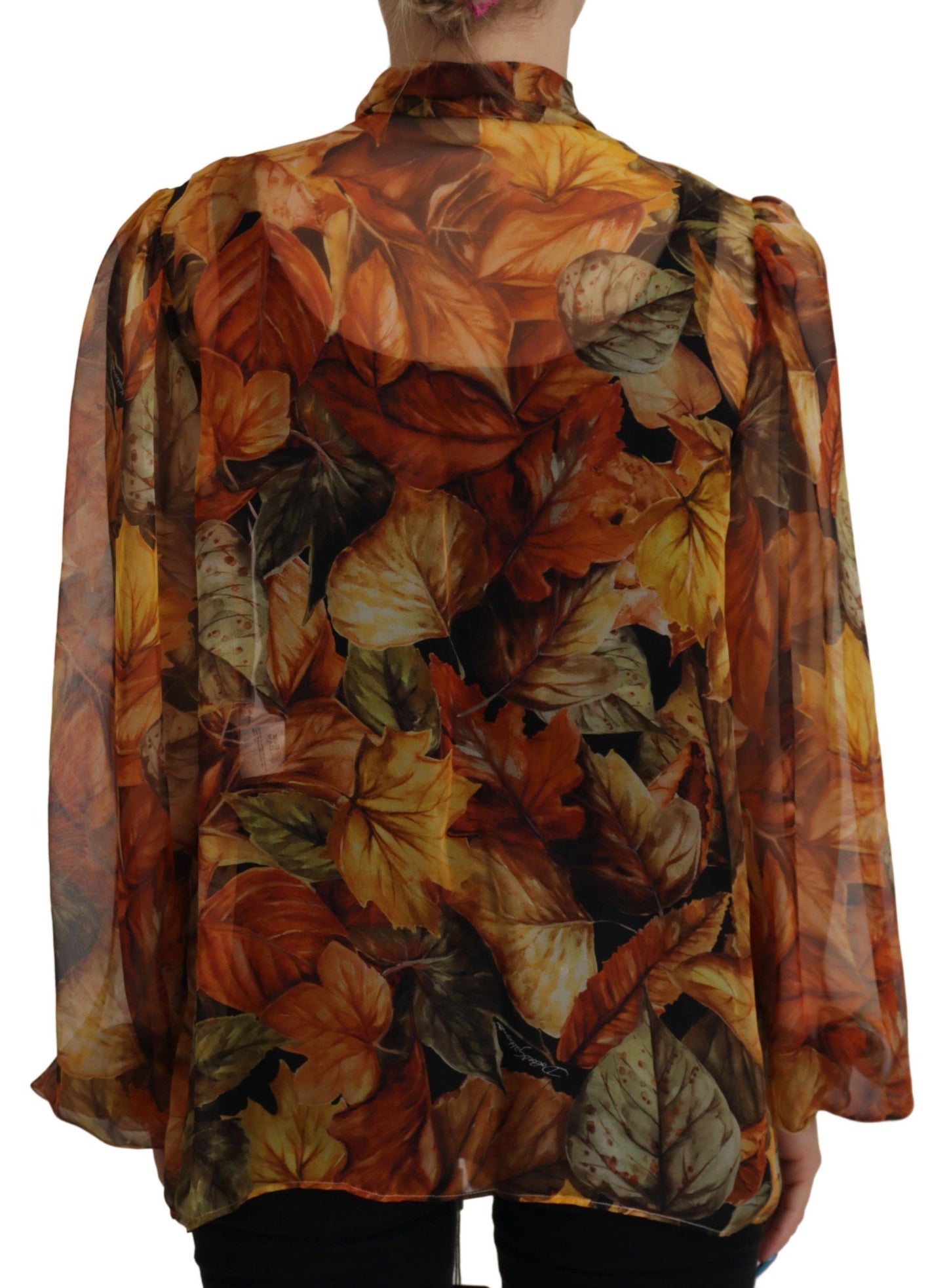 Dolce & Gabbana Elegant Silk Ascot Collar Blouse