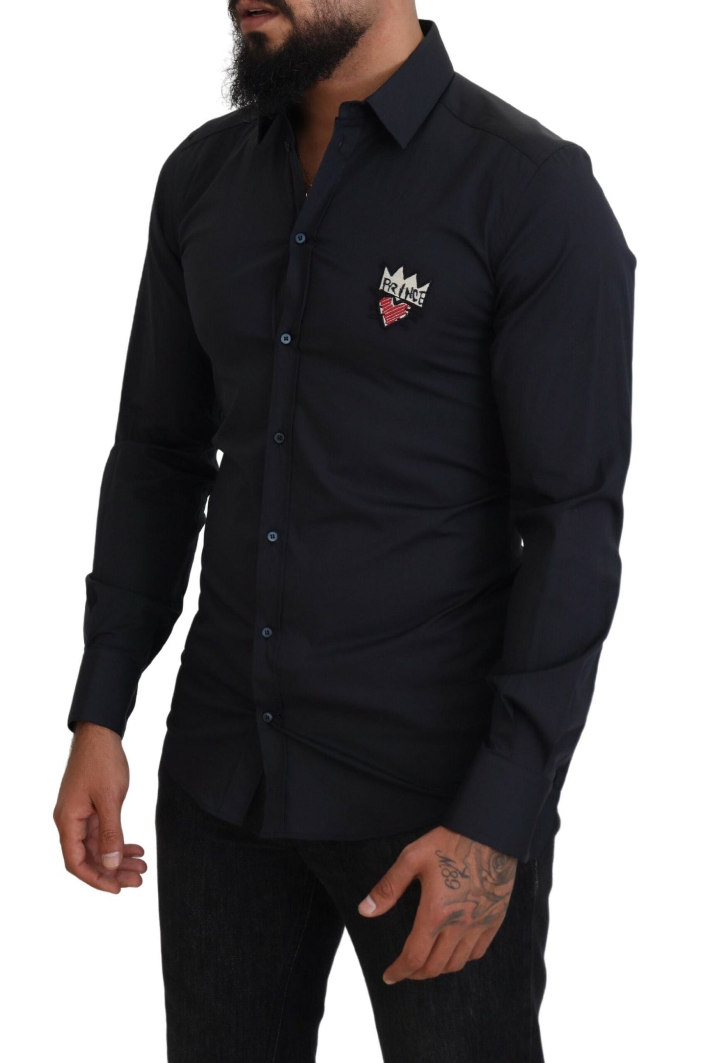 Dolce & Gabbana Elegant Black Formal Long Sleeve Shirt