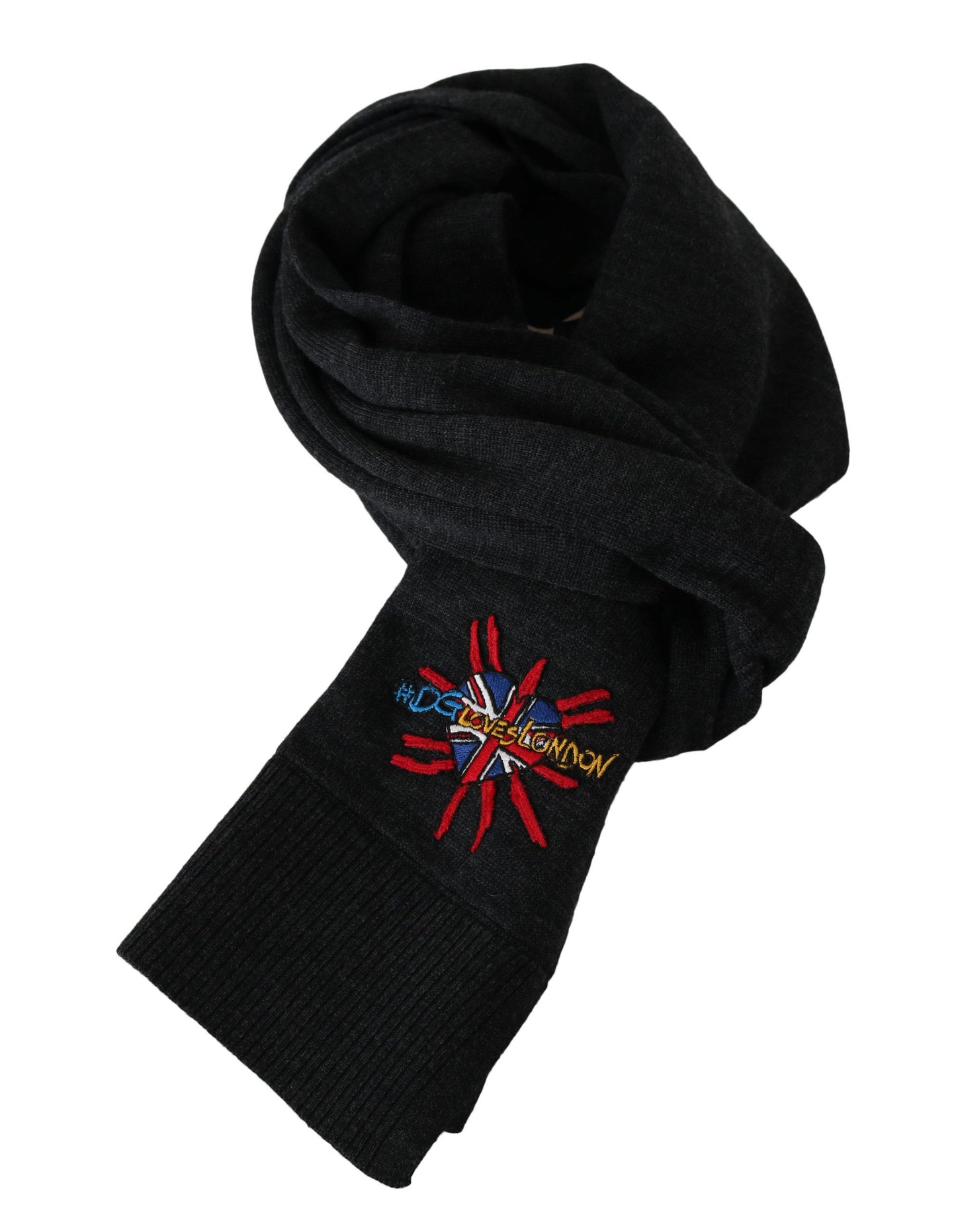 Dolce & Gabbana Chic Gray Wool Scarf for Sophisticated Warmth