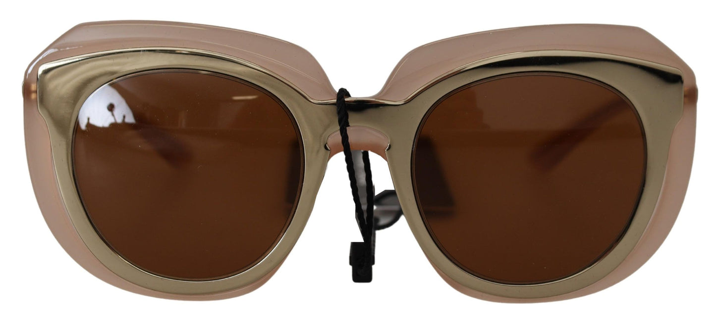 Dolce & Gabbana Elegant Gold-Toned Gradient Sunglasses