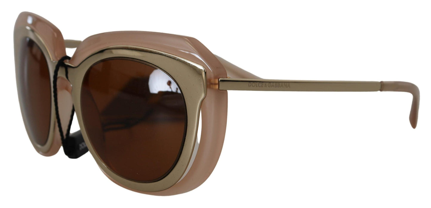 Dolce & Gabbana Elegant Gold-Toned Gradient Sunglasses