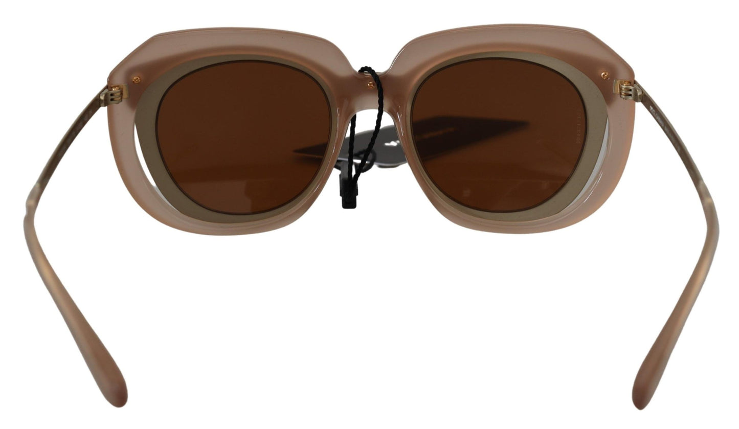 Dolce & Gabbana Elegant Gold-Toned Gradient Sunglasses