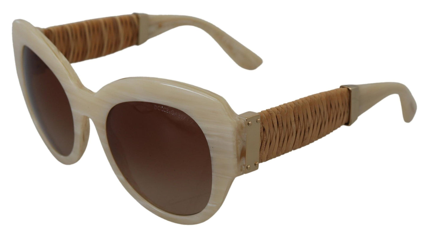 Dolce & Gabbana Chic Beige Acetate Sunglasses for Women