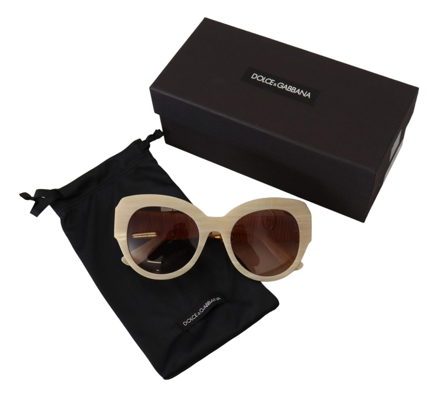 Dolce & Gabbana Chic Beige Acetate Sunglasses for Women