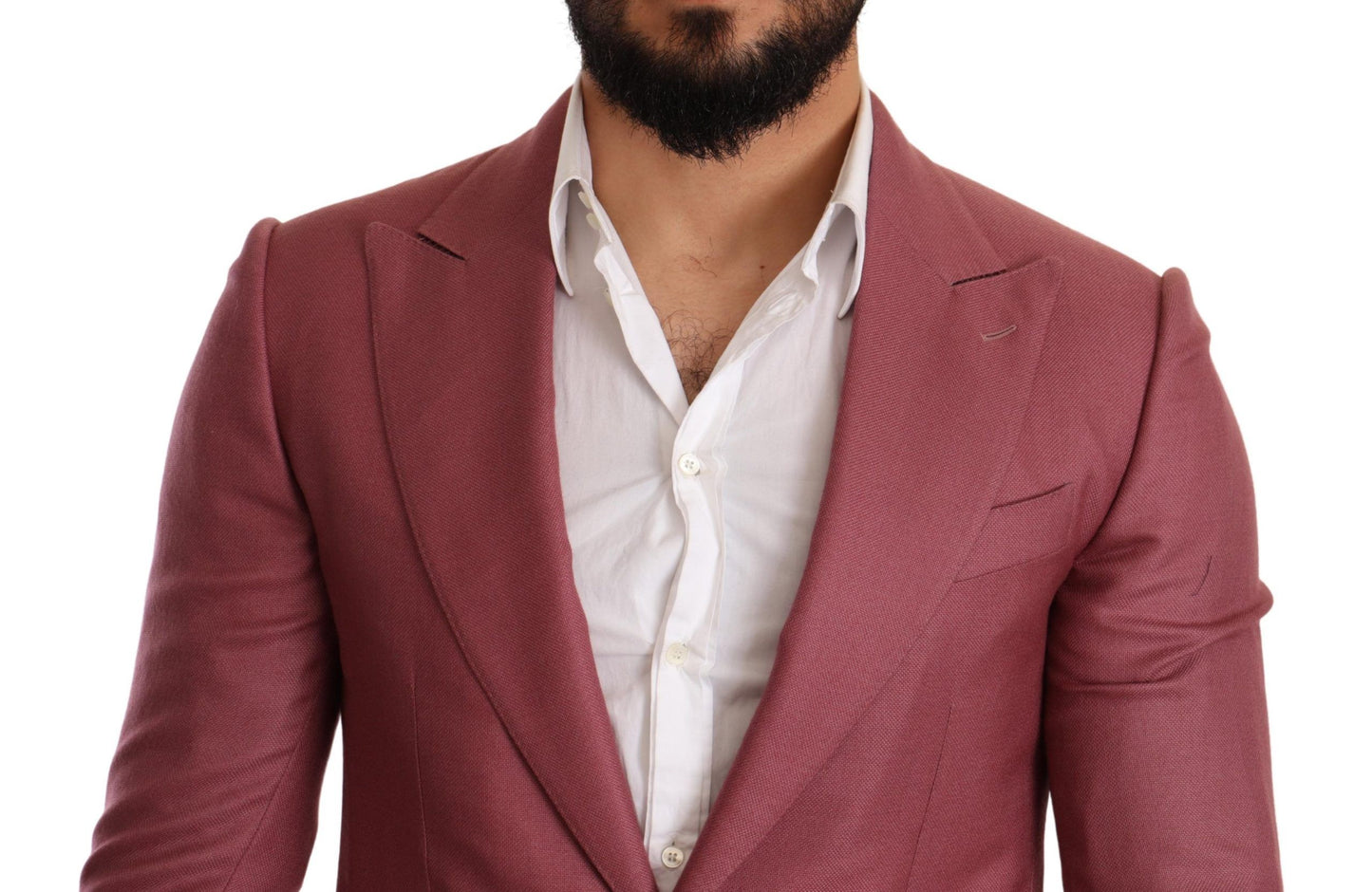 Dolce & Gabbana Elegant Pink Cashmere Silk Men's Blazer