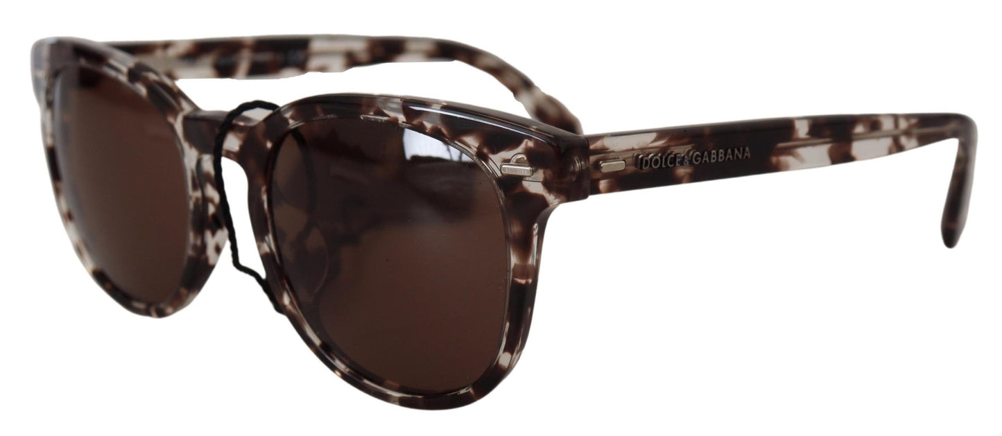 Dolce & Gabbana Elegant Round Acetate Sunglasses