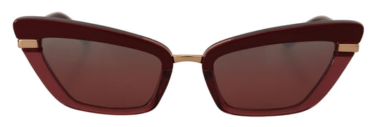 Dolce & Gabbana Elegant Bordeaux Cat Eye Sunglasses