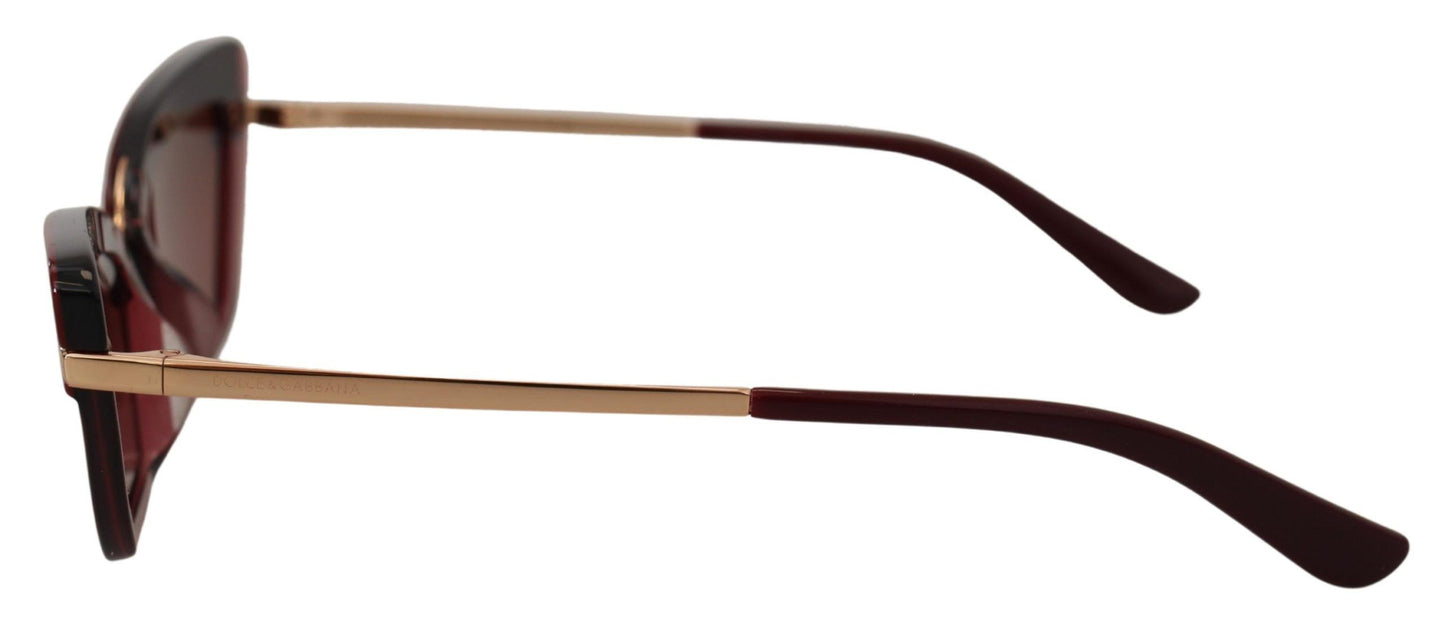 Dolce & Gabbana Elegant Bordeaux Cat Eye Sunglasses