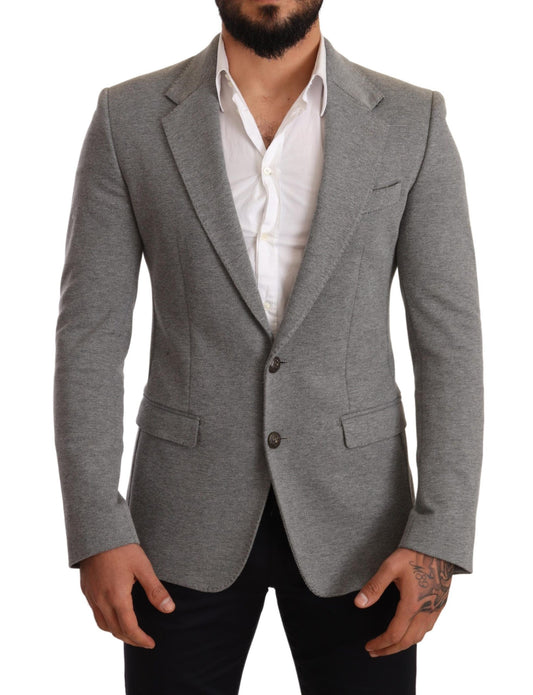 Dolce & Gabbana Elegant Slim Fit Gray Blazer