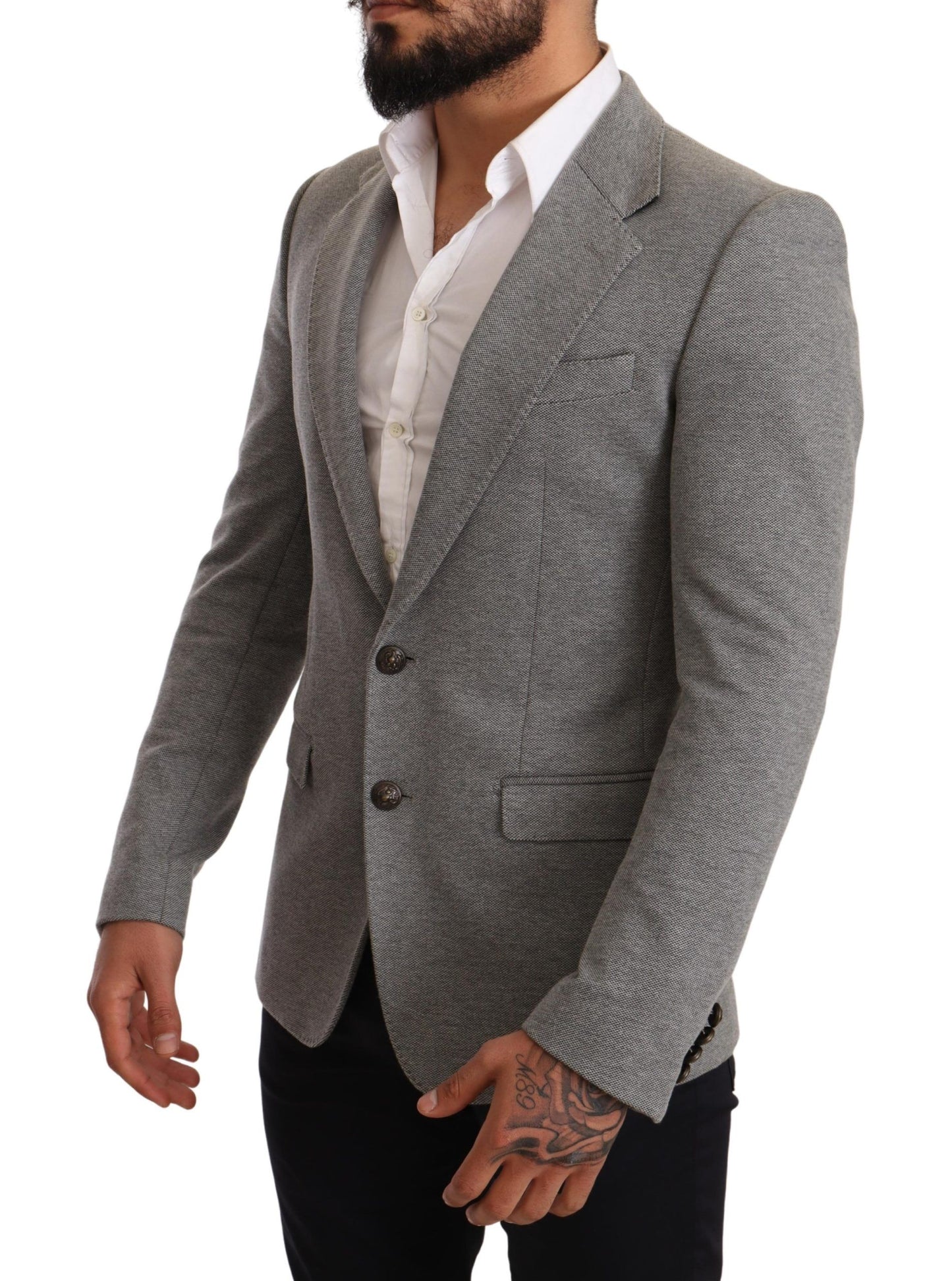 Dolce & Gabbana Elegant Slim Fit Gray Blazer