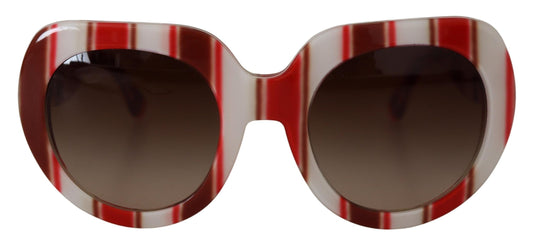 Dolce & Gabbana Chic Oversized Striped Sunglasses