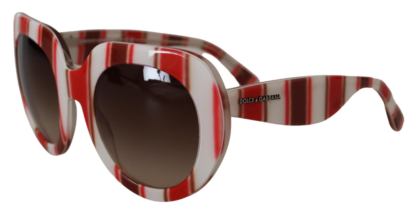 Dolce & Gabbana Chic Oversized Striped Sunglasses