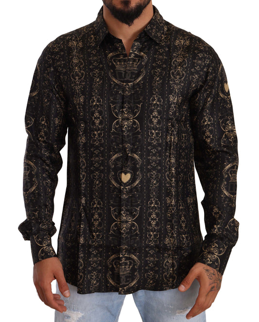 Dolce & Gabbana Elegant Silk Martini Dress Shirt