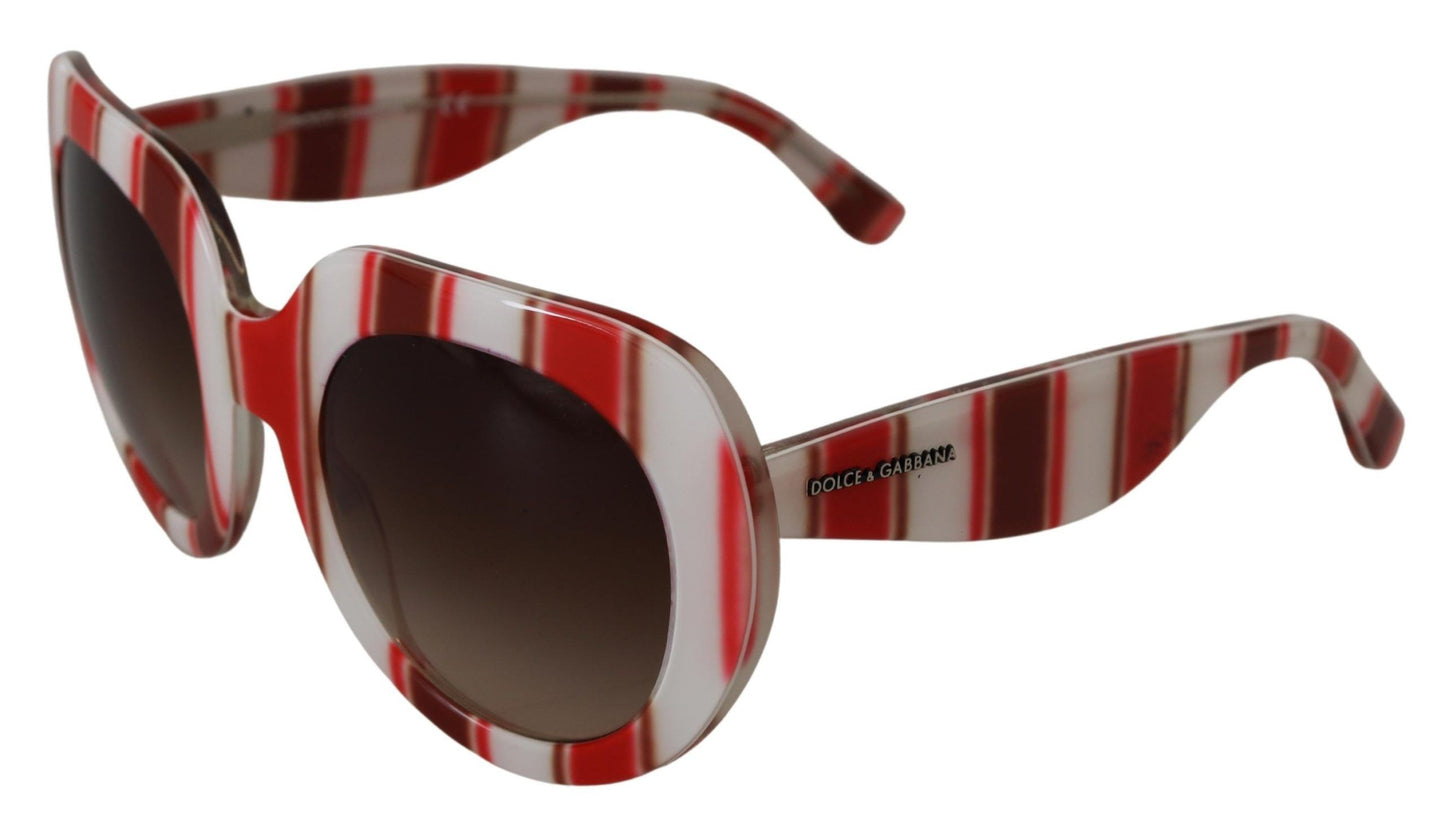 Dolce & Gabbana Chic Oversized Striped Sunglasses