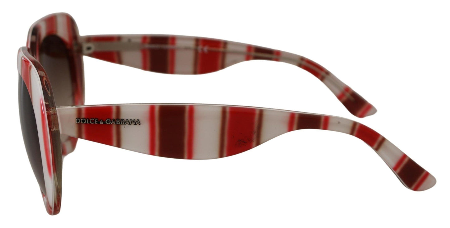 Dolce & Gabbana Chic Oversized Striped Sunglasses