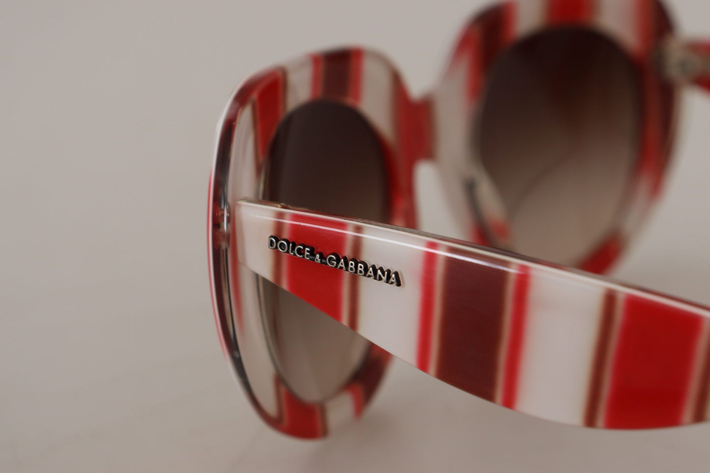 Dolce & Gabbana Chic Oversized Striped Sunglasses