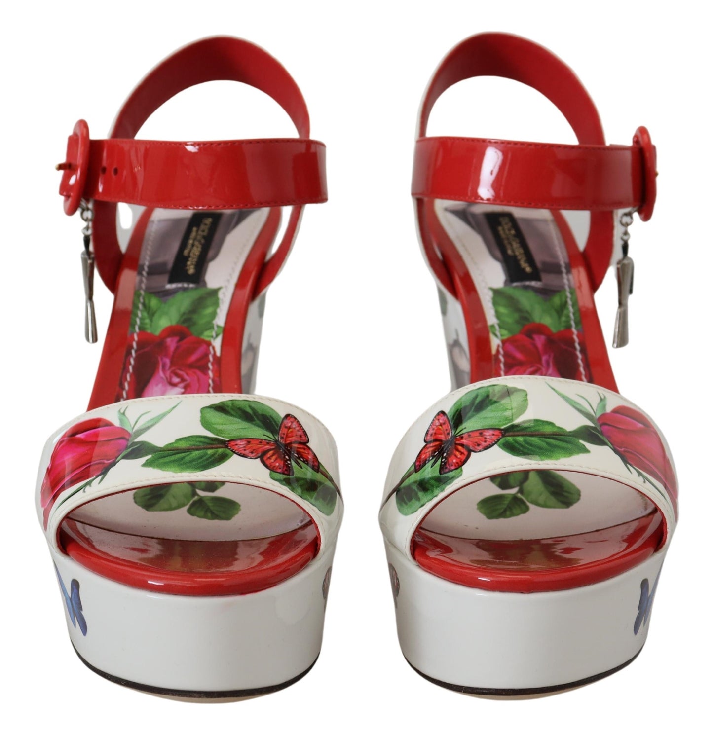 Dolce & Gabbana Multicolor Leather Wedge Sandals