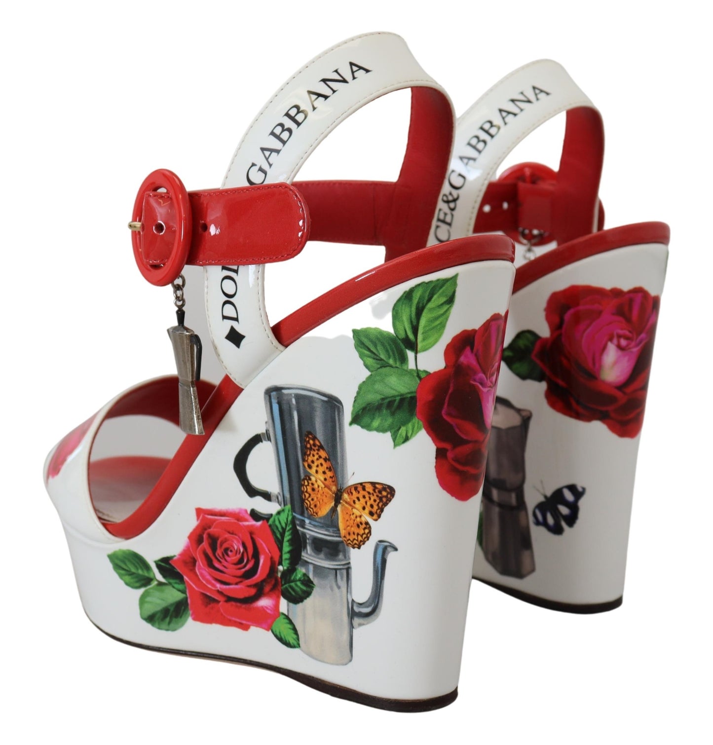 Dolce & Gabbana Multicolor Leather Wedge Sandals